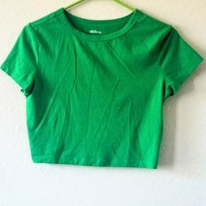 Slightly Cropped Green Top